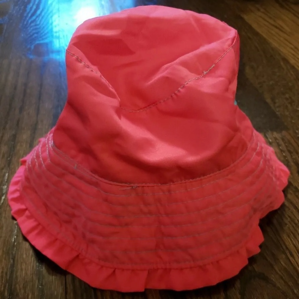 Girls UV SKINZ Reversible Beach Sun Bucket Hat Pink/Fish Size 5